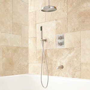 signature hardware 930914-12 hinson 12″ rainfall shower system with hand shower