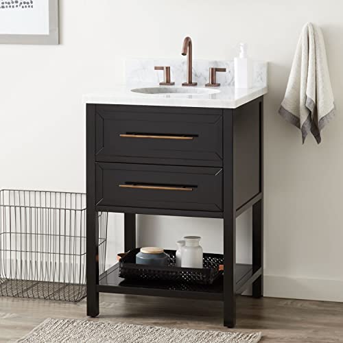 Signature Hardware 414629 Robertson 24" Wood Single Vanity Cabinet Only - Less Top