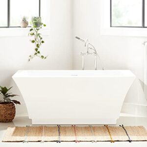 signature hardware 920156-59 leland 59″ acrylic soaking tub with integrated overflow and drain