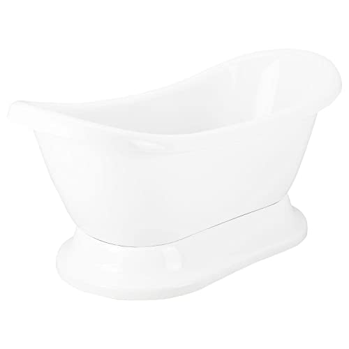 Signature Hardware 946173-69 Rosalind 69" Acrylic Soaking Pedestal Freestanding Tub with Pre-Drilled Overflow Hole