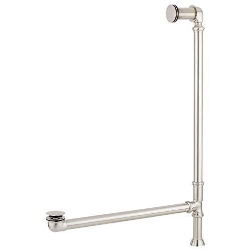 Signature Hardware 946173-69 Rosalind 69" Acrylic Soaking Pedestal Freestanding Tub with Pre-Drilled Overflow Hole