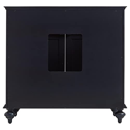 Signature Hardware 953301-36-RUMB-8 Keller 36" Free Standing Single Vanity Set with Mahogany Cabinet, Vanity Top, and Rectangular Undermount Sink - 8" Faucet Holes