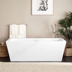signature hardware 953622-67 mayim 67″ acrylic freestanding soaking tub
