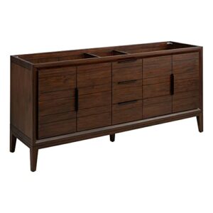 Signature Hardware 482479 Aliso 72" Single Vanity Cabinet Only with Teak Cabinet - Less Vanity Top