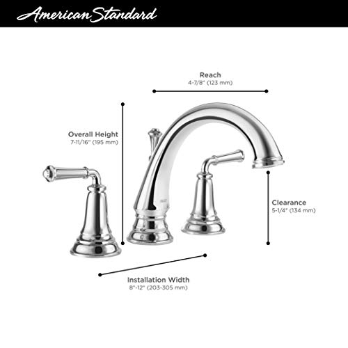 American Standard 7052807.002 Delancey Widespread Bathroom Faucet with Pop-up Drain, Polished Chrome