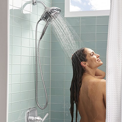 American Standard 9038254.002 Spectra Plus Duo 4-Function 2-in-1 Handheld and Fixed Shower Head 1.8 GPM, Polished Chrome