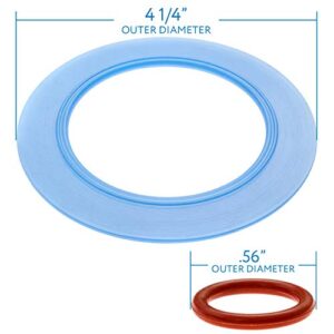 Impresa Canister Flush Valve Seal Equivalent to American Standard Toilet Parts 7301111-0070A / 7301111 0070A - Replacement Rubber Seal for Toilet, 2-Pack, Blue