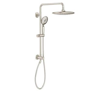 american standard 9035804.295 spectra versa system with rain showerhead and hand shower, 2.5 gpm, brushed nickel