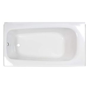 American Standard 2460002.020 Cambridge Procelain-Enameled Steel 60-In X 32-In Alcove Bathtub with Left Hand Drain, 50-60 gal, White