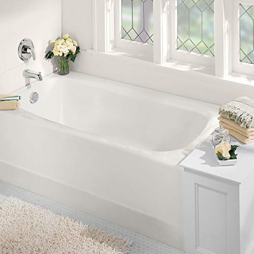 American Standard 2460002.020 Cambridge Procelain-Enameled Steel 60-In X 32-In Alcove Bathtub with Left Hand Drain, 50-60 gal, White