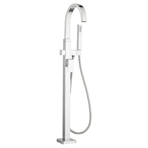 american standard t184951.002 contemporary square freestanding tub faucet for flash rough-in valve, polished chrome