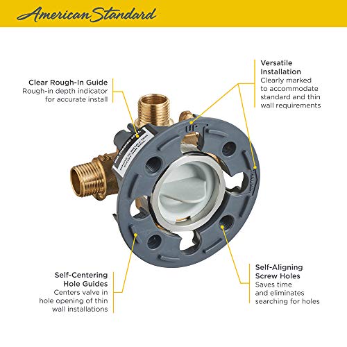 American Standard RU101 Flash Shower Rough-in Valve with Universal Inlets and Outlets, Unfinished