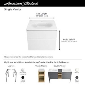 American Standard 1297001.020 Studio S 24-inch Vanity Top Sink – Center Hole, White