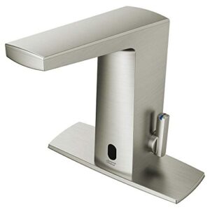 American Standard 7025205.295 Paradigm Selectronic Integrated Faucet with Above-Deck Mixing, Battery-Powered, 0.5 gpm, Brushed Nickel