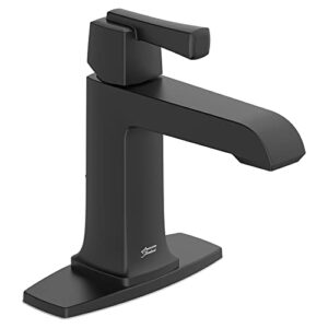 american standard 7353101.243 townsend single hole bathroom faucet with single handle, brass, matte black