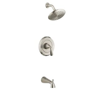american standard tu186502.295 fluent tub and shower trim kit with cartridge, brushed nickel