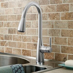 Glacier Bay American Standard Fairbury 2S Single-Handle Pull-Down Sprayer Kitchen Faucet in Stainless Steel, Silver