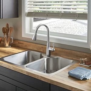 Glacier Bay American Standard Fairbury 2S Single-Handle Pull-Down Sprayer Kitchen Faucet in Stainless Steel, Silver
