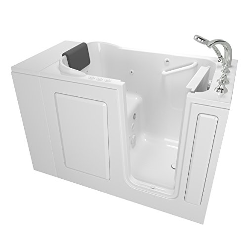 American Standard 2848.109.CRW Gelcoat Whirlpool and Air Spa 28"x48" Right Side Door Walk-In Bathtub in White