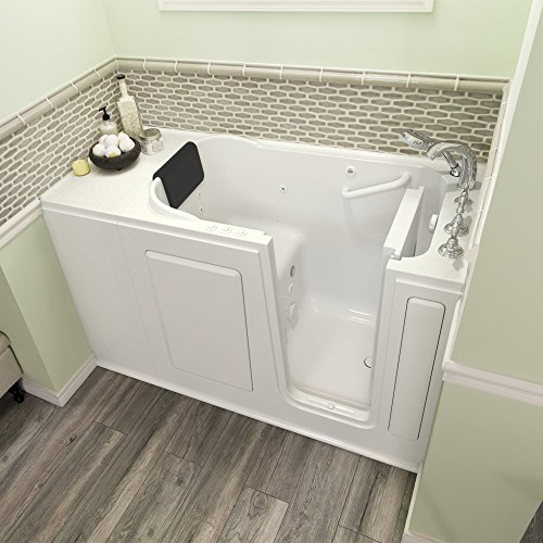 American Standard 2848.109.CRW Gelcoat Whirlpool and Air Spa 28"x48" Right Side Door Walk-In Bathtub in White