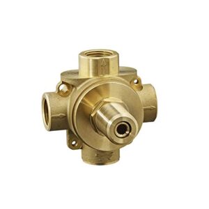american standard r433s 3-way in-wall diverter valve body, brass