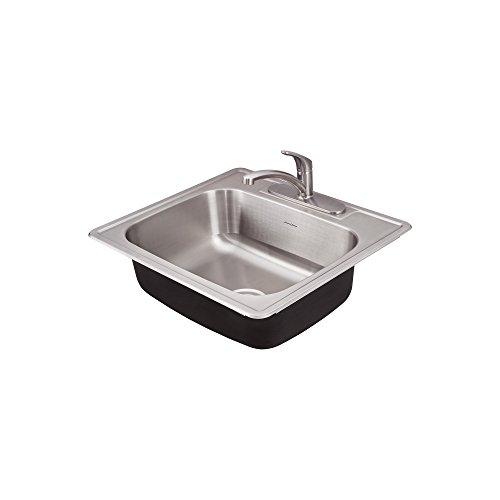 American Standard 22SB.6252283S.075 Colony Top Mount ADA 25x22 Single Bowl Stainless Steel 3-Hole Kitchen Sink