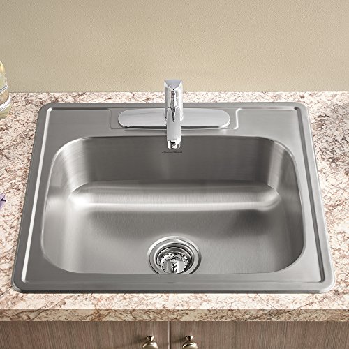 American Standard 22SB.6252283S.075 Colony Top Mount ADA 25x22 Single Bowl Stainless Steel 3-Hole Kitchen Sink