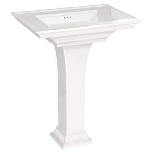 american standard 297800.02 town square s pedestal sink-8″ centers, white