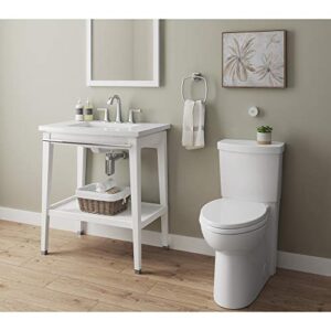 American Standard 2989709.020 Concealed Trapway Cadet Touchless 2-Piece 1.28 GPF Single Flush Elongated Toilet, Seat Included, White