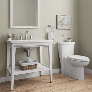 American Standard 2989709.020 Concealed Trapway Cadet Touchless 2-Piece 1.28 GPF Single Flush Elongated Toilet, Seat Included, White