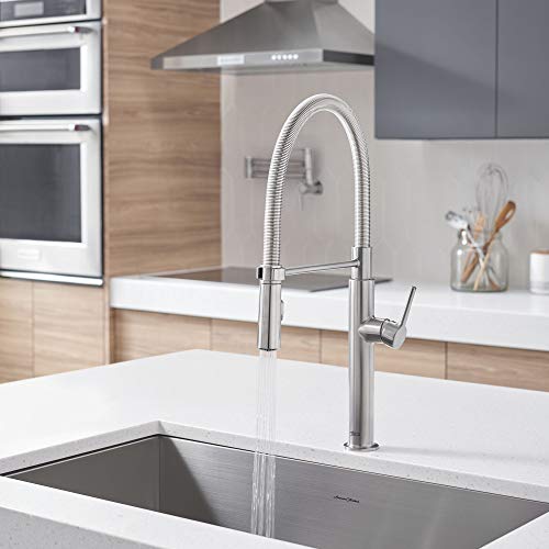 American Standard 4803350.075 Studio S Semi Professional Pull-Down Kitchen Faucet, Stainless Steel