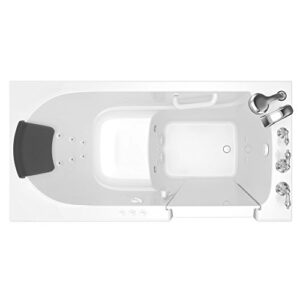 American Standard 3060.109.CRW Gelcoat Whirlpool and Air Spa 30"x60" Right Side Door Walk-In Bathtub in White