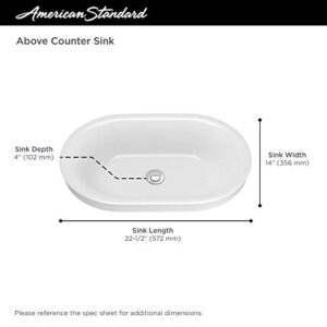 American Standard 1296000.020 Studio S 23-inch Oval Above-Counter Sink, White