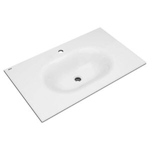 american standard 1298001.020 studio s 33 in. vanity top sink – center hole, white