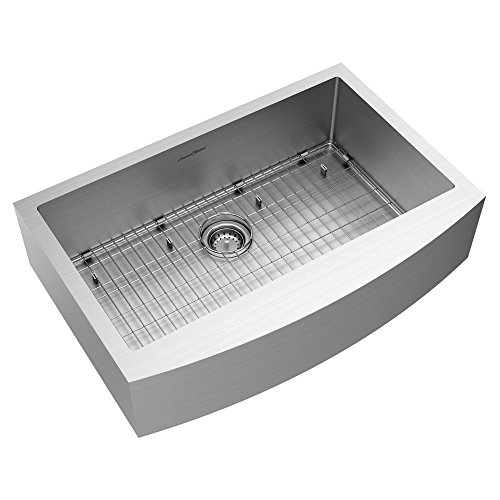 American Standard 18SB.9332200A.075 Pekoe 33X22-Inch Apron Sink With Grid And Drain, Stainless Steel