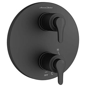 american standard tu105740.243 studio s 2-handle integrated shower diverter trim only, matte black