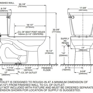 American Standard 4188A104.020 Cadet Pro 1.28 GPF Toilet Tank, White