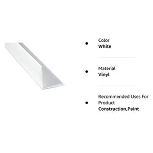 Prime-Line MP10069 Vinyl Corner Shield, White, Pack of 6 – 2-3/8” x 48” – Durable Vinyl Corner Guards, Easy to Install, Protects Wall Edges from Paint Chips, Wallpaper Tears, and Fingerprints