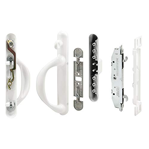 Prime-Line C 1307 Mortise System Patio Door Handle Set, Left Hand, White, 1-Pack