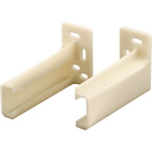 prime-line r 7265 drawer track back plate, 3/8 inch x 1 inch, plastic, off-white (1-pair)