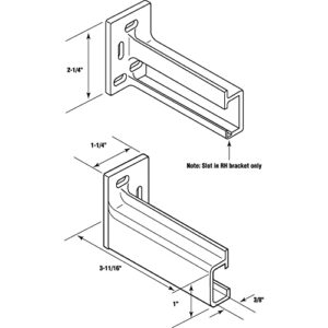 Prime-Line R 7265 Drawer Track Back Plate, 3/8 inch x 1 inch, Plastic, Off-White (1-Pair)