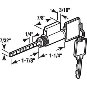 Prime-Line E 2000 1-7/8 inch Tailpiece Cylinder Lock for Weiser, Kwikset and Weslock Models, Bronze