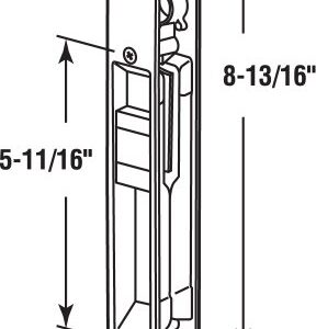 Prime-Line C 1030 Mortise Style Sliding Door Handle Set, Aluminum Finish