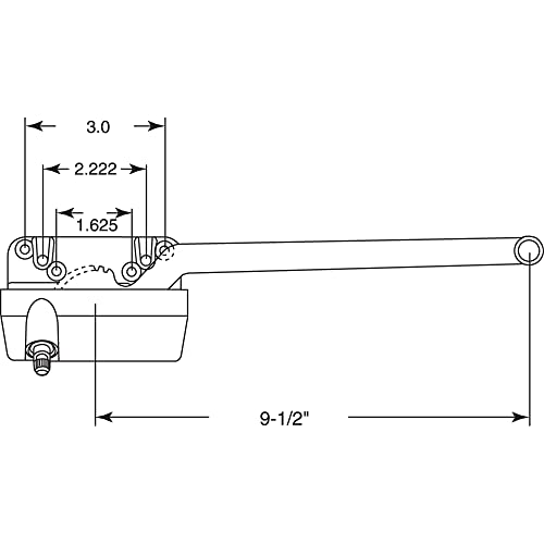 Prime-Line TH 23023 9-1/2 inch Single-Arm Right-Hand Casement Operator