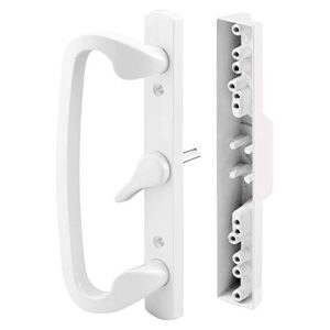 prime-line c 1270 sliding door handle set, mortise style, white