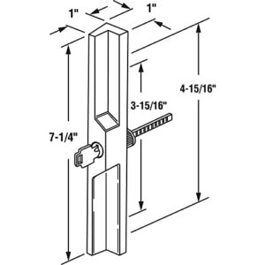 Prime-Line C 1120 Sliding Door Outside Pull, White