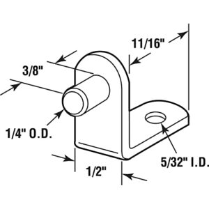 Prime-Line U 10169 1/4 Inch, Nickel Plated Shelf Support (8 Pack)