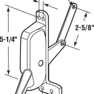 Prime-Line H 3669 Awning Window Operator, Left Hand, Pan American, Aluminum