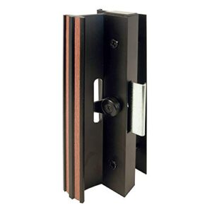 prime-line mp1006 sliding glass door handle, clamp style, surface mount, aluminum, black, (1 set)