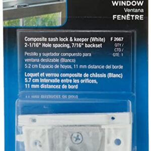 Prime-Line F 2667 Window Sash Lock for Vinyl Windows, White